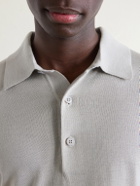 TOM FORD - Cashmere and Silk-Blend Polo Shirt - Gray