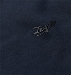 Ermenegildo Zegna - Logo-Detailed Fleece-Back Cotton-Blend Jersey Sweatshirt - Blue