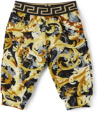 Versace Baby Black & Gold Baroccoflage Lounge Pants