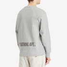 A Bathing Ape Men's Ape Face Crewneck Sweatshirt in Gray