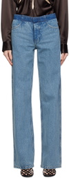 Christopher Esber Indigo Deconstruct Jeans
