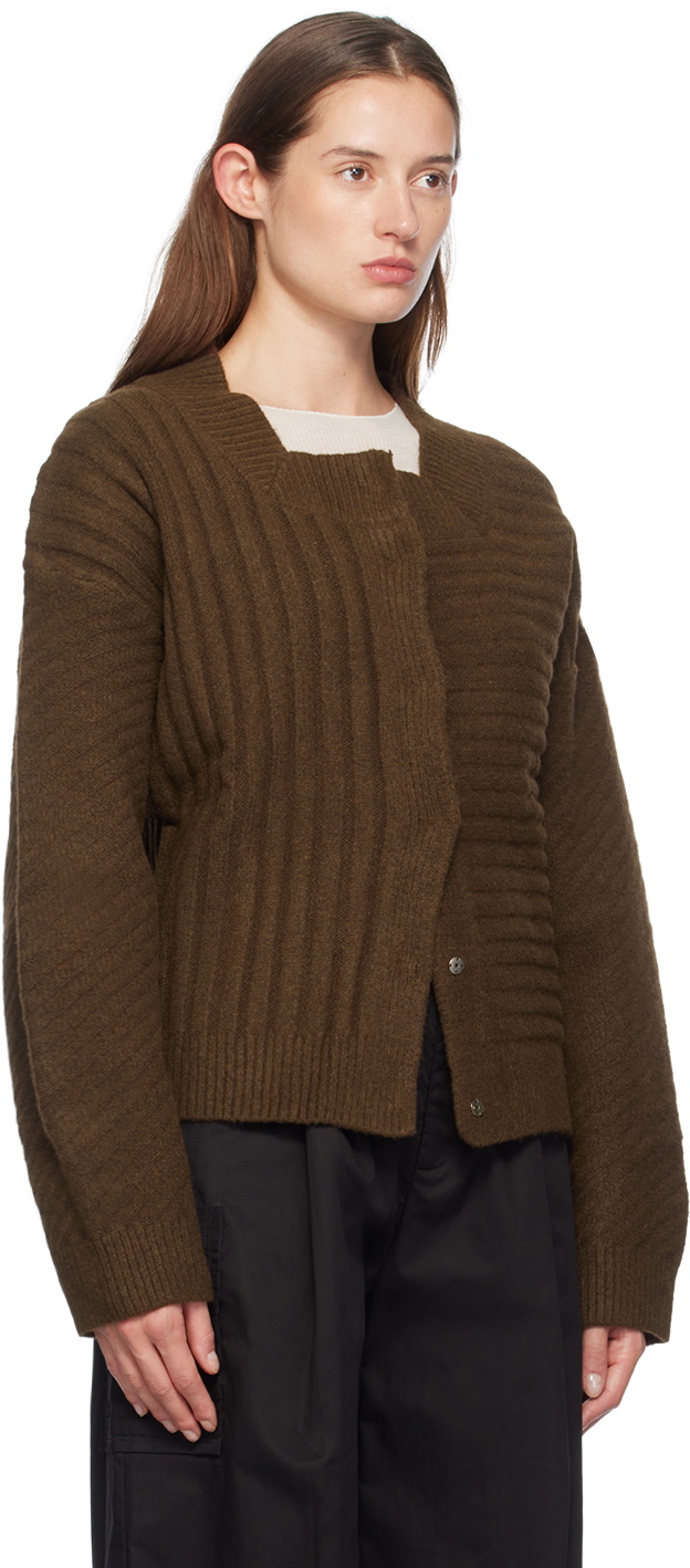 Deiji Studios Brown OS Square Cardigan