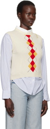 Marni Off-Whtie Argyle Vest