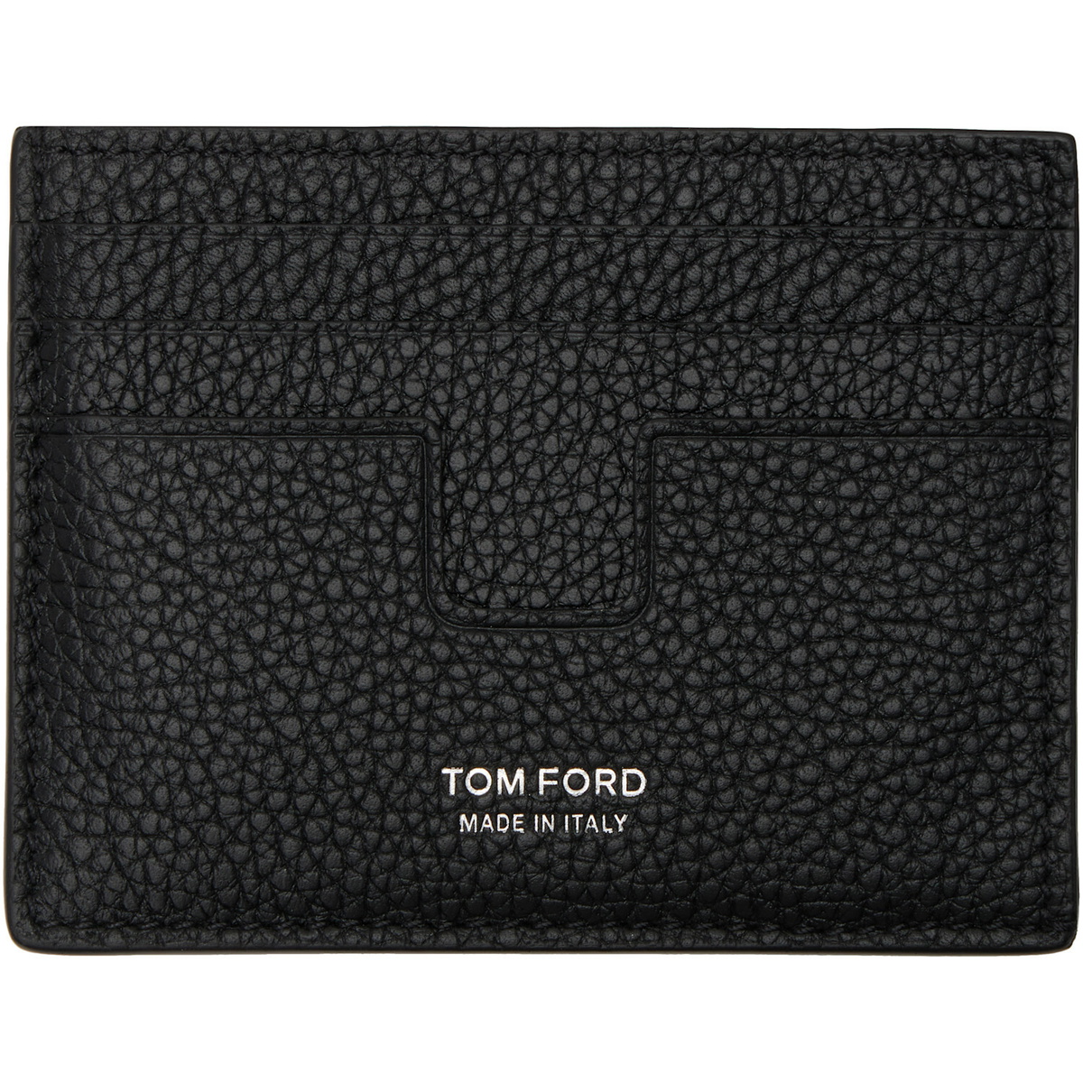 TOM FORD Black Grain Leather Classic Card Holder