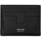 TOM FORD Black Grain Leather Classic Card Holder