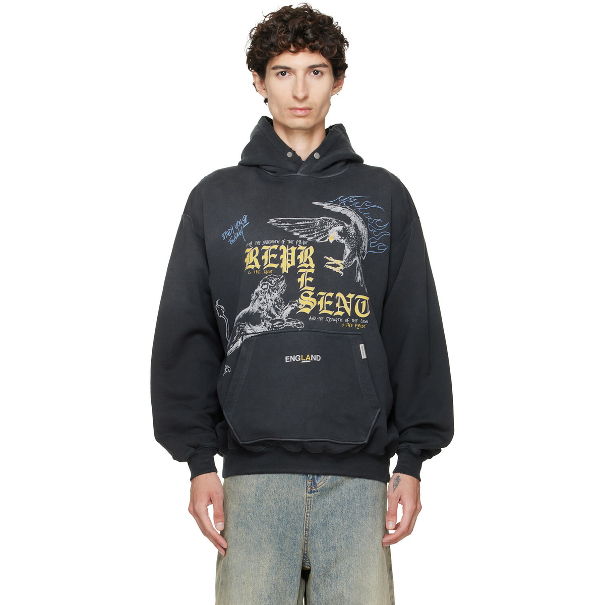Represent Black Enemy Hoodie