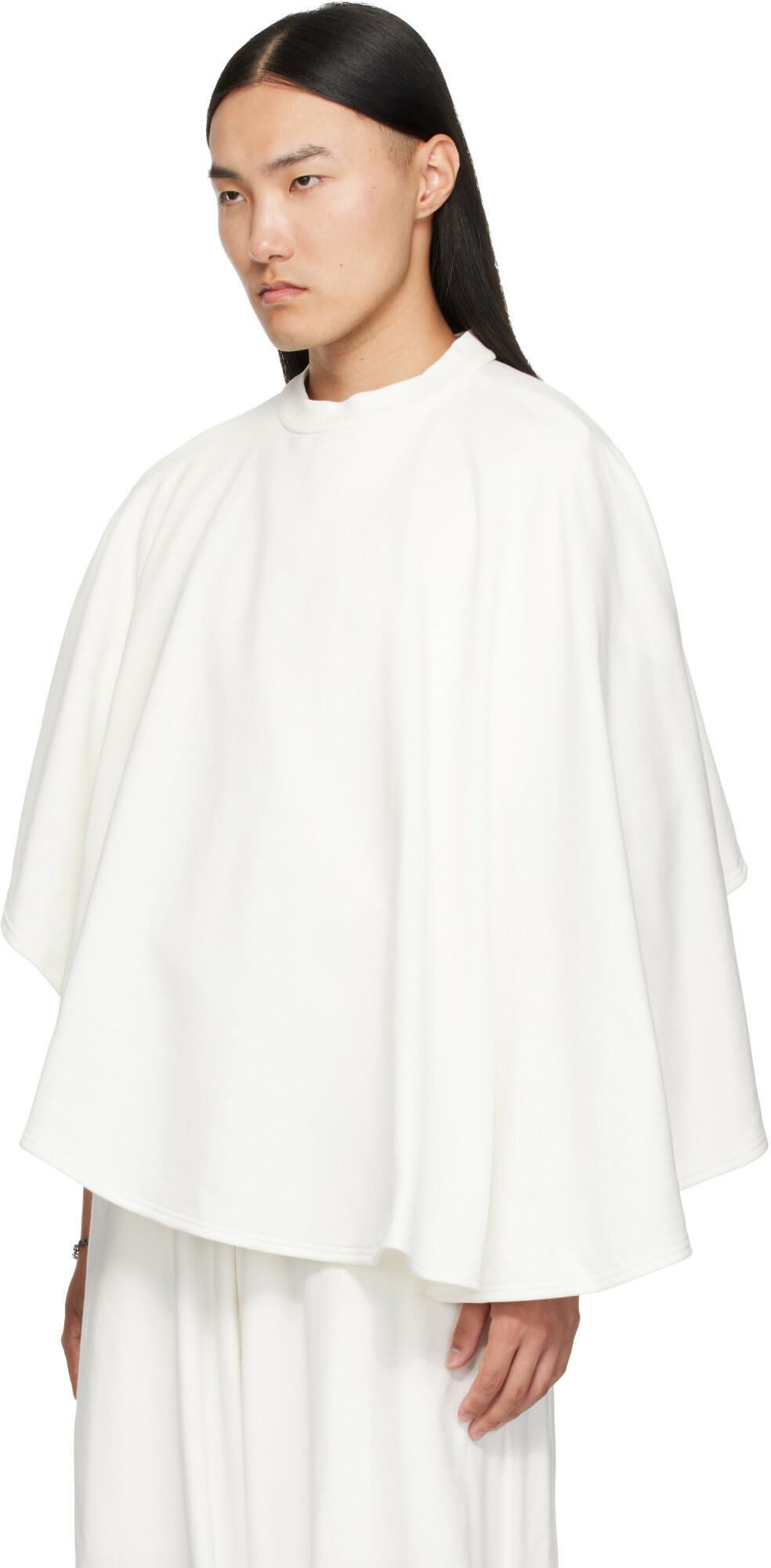 Hed Mayner Off-White Cape Sweatshirt