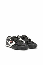 Diesel S-Pagodha-Tongue-free strap sneakers in ripstop - Sneakers Womens in Black