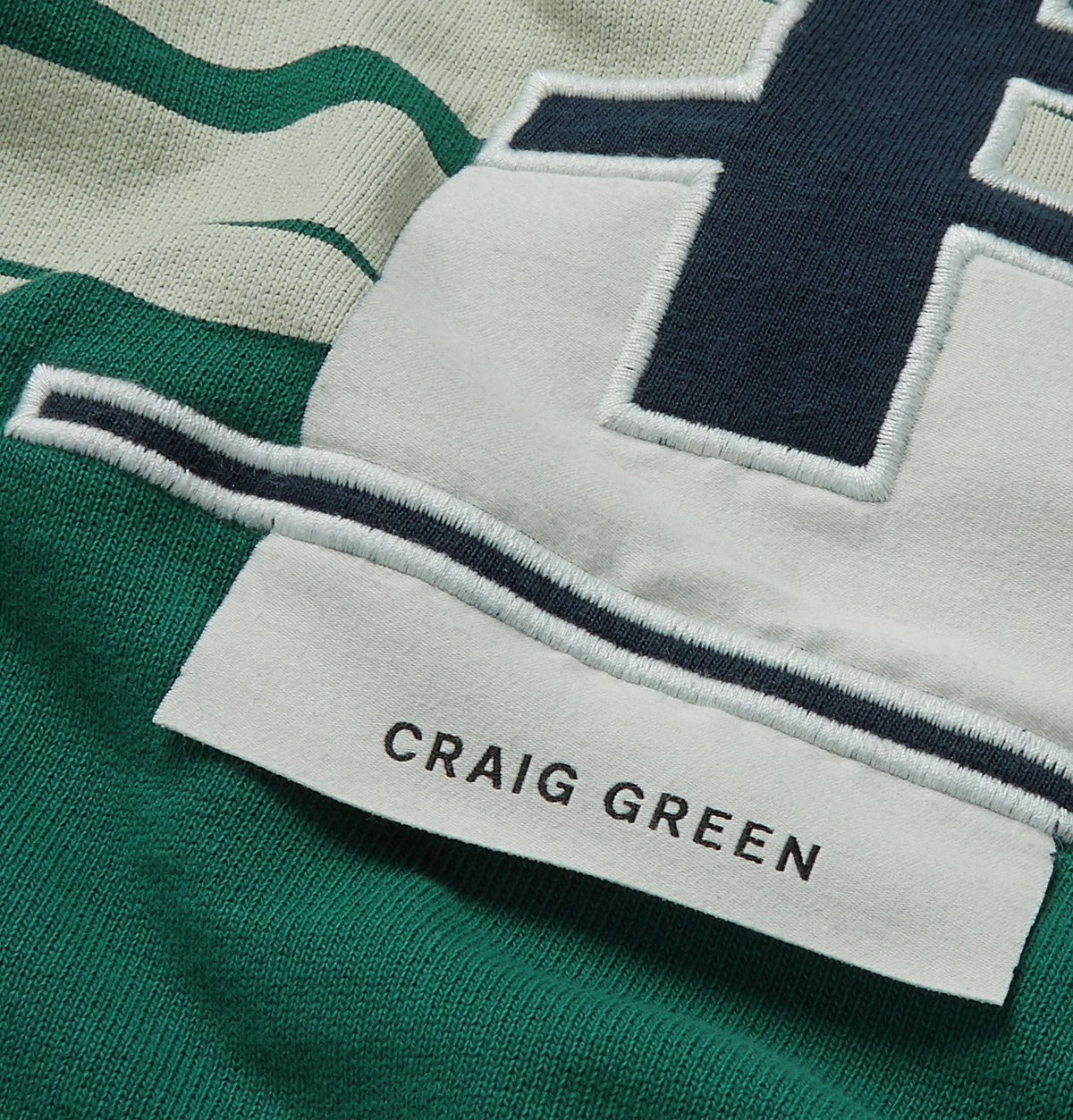 CHAMPION - Craig Green Appliquéd Colour-Block Loopback Cotton ...