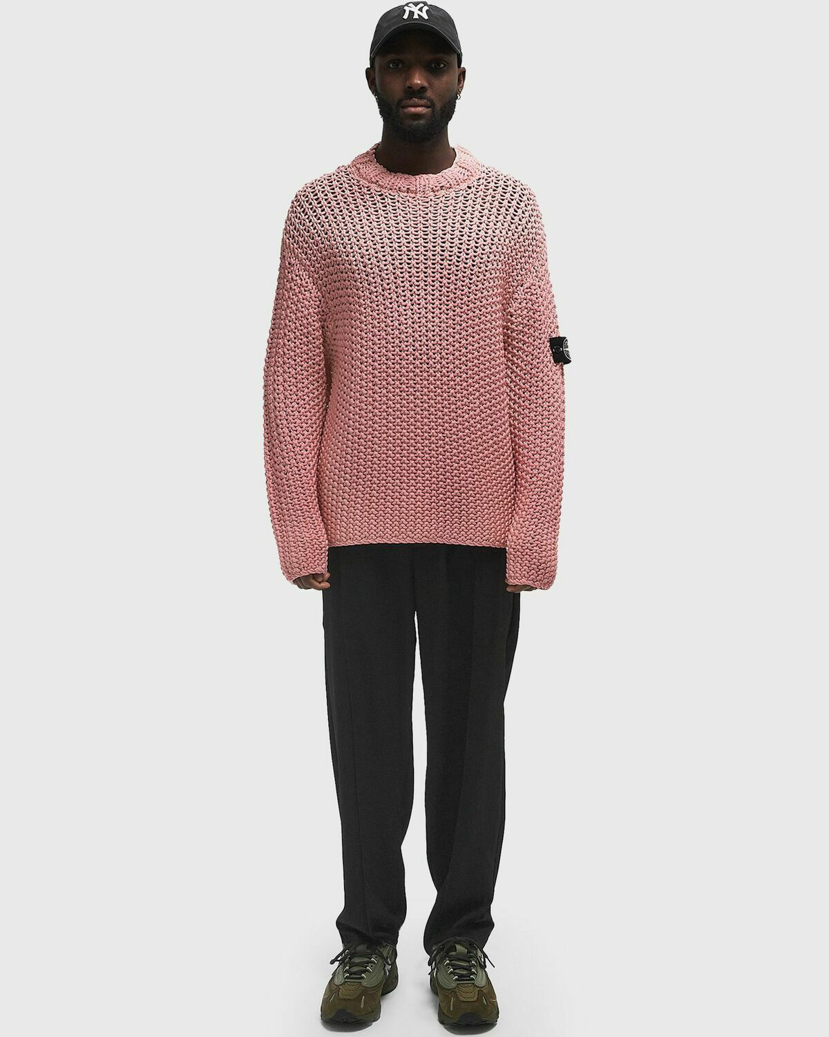 Stone Island UV-REACTIVE KNIT SWEATER purple/beige Mens Pullover