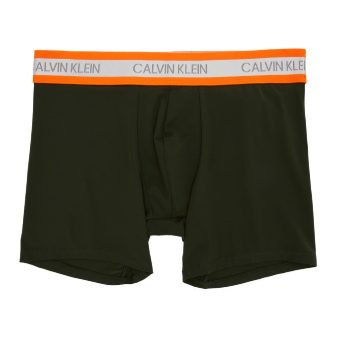 Photo: Calvin Klein Underwear Green and Orange Hazard Micro Low-Rise Boxer Briefs