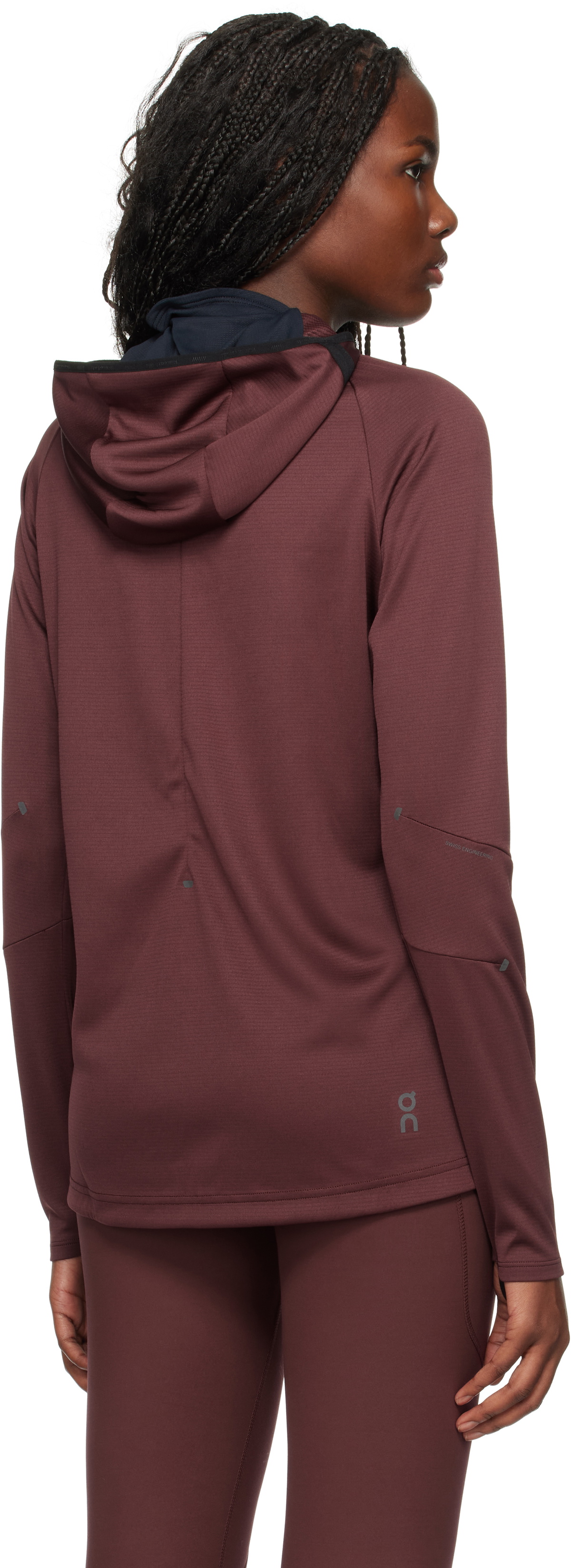 On Burgundy Climate Zip Hoodie