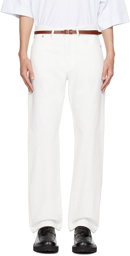 Dries Van Noten Off-White Five-Pocket Jeans