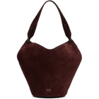 KHAITE Burgundy Lotus Mini Tote