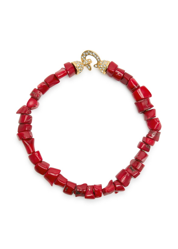 Photo: Timeless Pearly Beaded 24kt Gold-plated Necklace - One Size