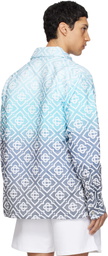 Casablanca Blue Monogram Gradient Jacquard Jacket