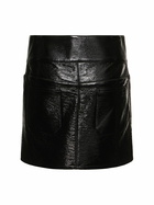 COURREGES Belted Vinyl Mini Skirt