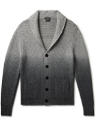 TOM FORD - Shawl-Collar Degradé Wool-Blend Cardigan - Gray