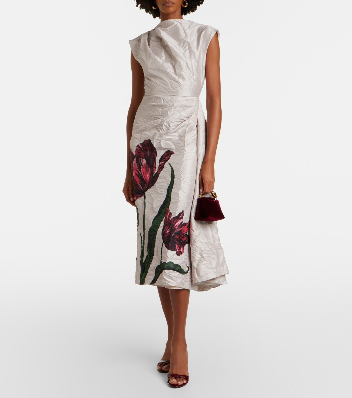Erdem Bloom Micro velvet top-handle bag