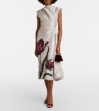 Erdem Bloom Micro velvet top-handle bag