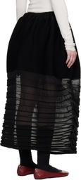 ISSEY MIYAKE Black December Moving Knit Midi Skirt