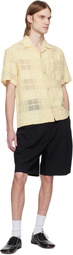 CMMN SWDN Black Marshall Pleated Shorts