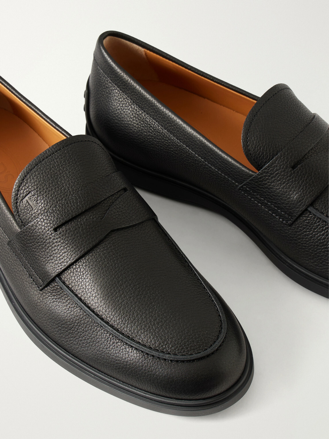 Tod's - Full-Grain Leather Penny Loafers - Black