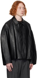 LE17SEPTEMBRE Black Buttoned Faux-Leather Jacket