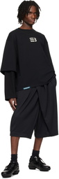 NAMESAKE Black Mayo Oversized Globe Double Sleeve T-shirt
