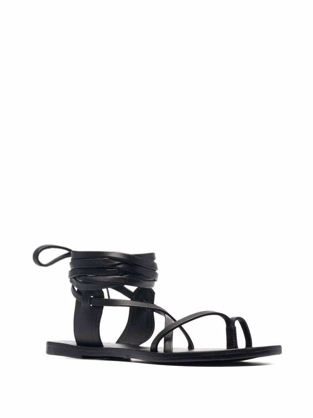 MANEBI - Tie-up Leather Sandals Manebi