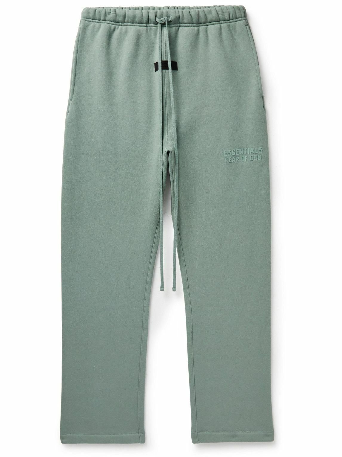 FEAR OF GOD ESSENTIALS, Tapered Logo-Appliquéd Cotton-Blend Jersey  Sweatpants, Men, Green, XXS