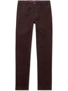 Purdey - Slim-Fit Stretch-Cotton Moleskin Trousers - Brown