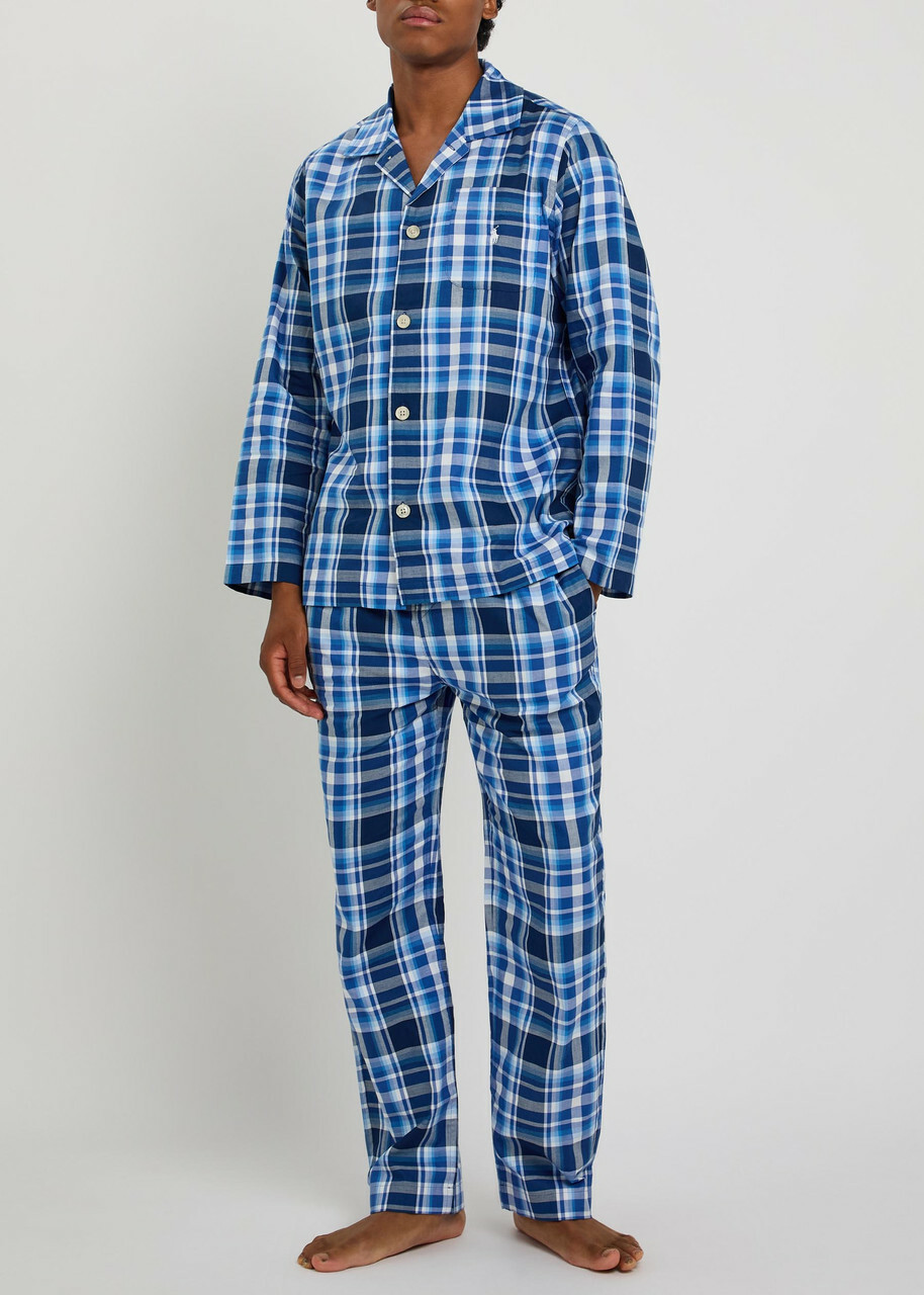 Polo Ralph Lauren Logo-embroidered Checked Cotton Pyjama set Multicoloured 1