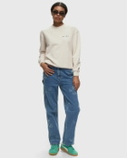ølåf Scribble Face Crew Neck Beige Sweatshirts