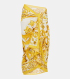 Dolce&Gabbana Majolica fringed cotton scarf