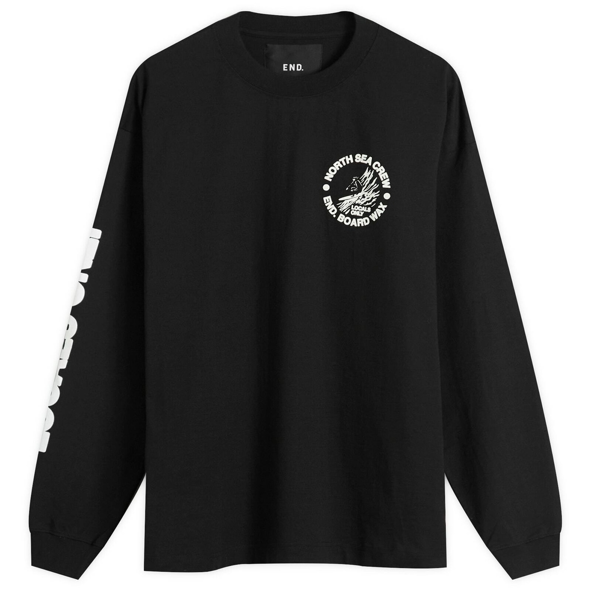 END. Coastal Board Wax Long Sleeve T-Shirt in Black