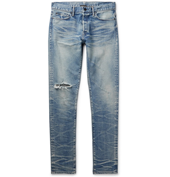 Photo: John Elliott - The Cast 2 Skinny-Fit Distressed Stretch-Denim Jeans - Blue