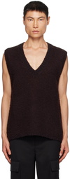 Róhe Brown V-Neck Vest