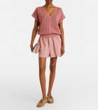 Varley Morales cotton poplin shorts