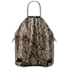 Dheygere Black and Beige Python Backpack