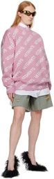 VETEMENTS Pink Jacquard Sweater