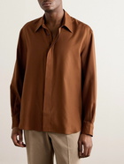 UMIT BENAN B - Silk Shirt - Brown