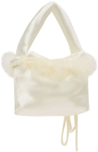 ORIENS Off-White Bone Puff Top Handle Bag