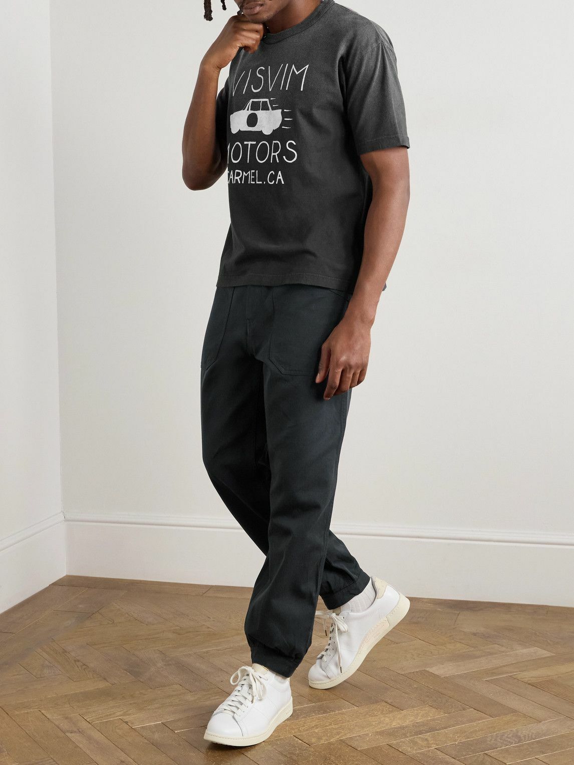 Visvim - Carrol Tapered Cotton-Twill Trousers - Blue
