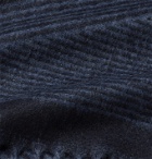 Loro Piana - Fringed Striped Cashmere Scarf - Blue