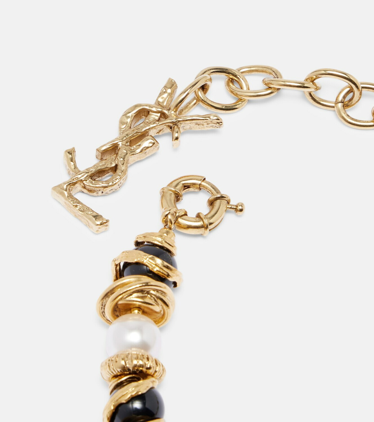 Saint Laurent Loulou embellished necklace