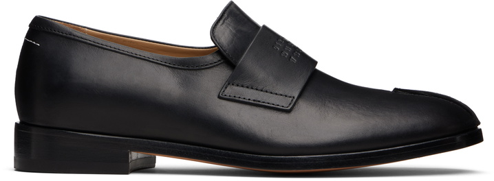 Photo: MM6 Maison Margiela Black New Classic Stitch Loafers