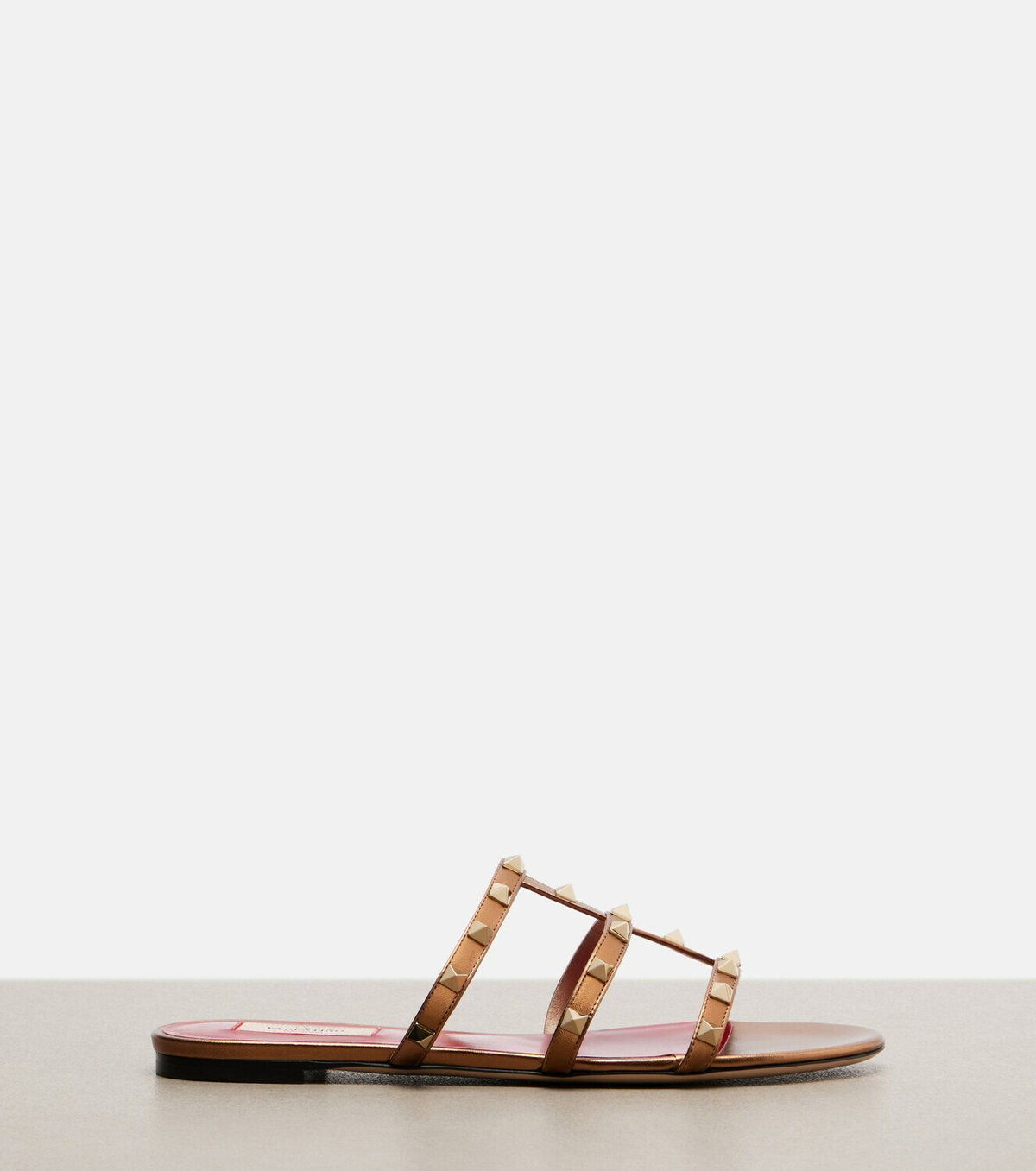 Valentino Garavani Rockstud metallic leather sandals