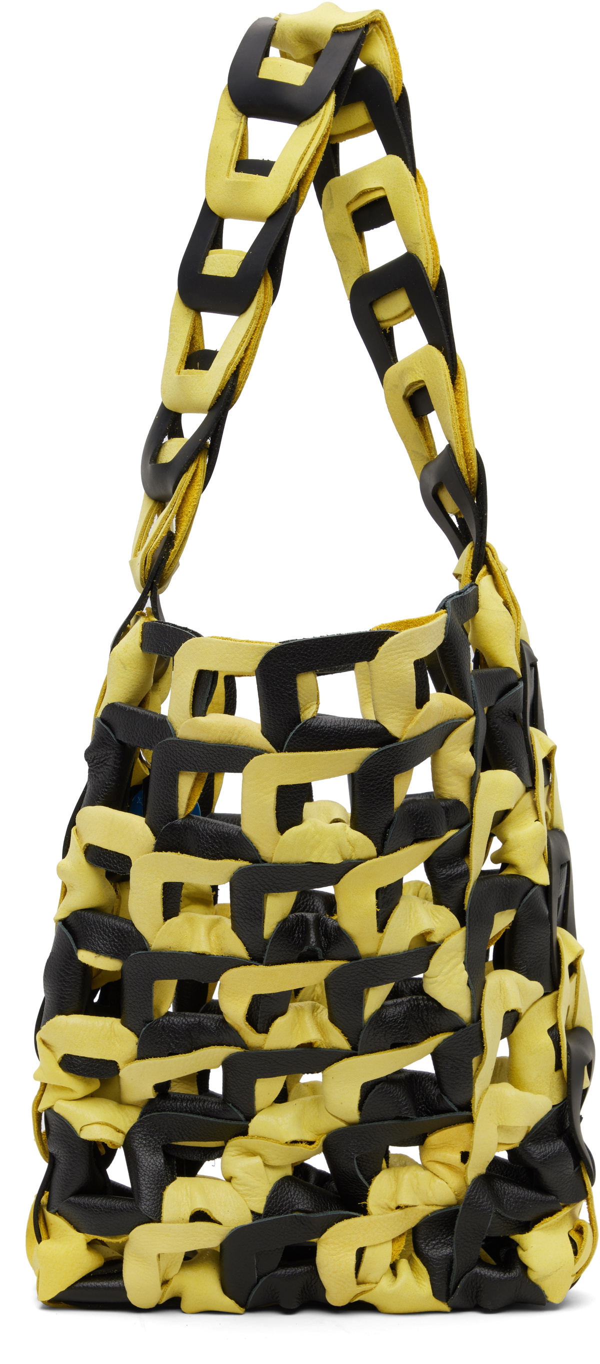 SC103 Black & Yellow Links Medium Tote