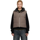 Canada Goose Brown 'Tonal Label' Grandview Cropped Down Vest